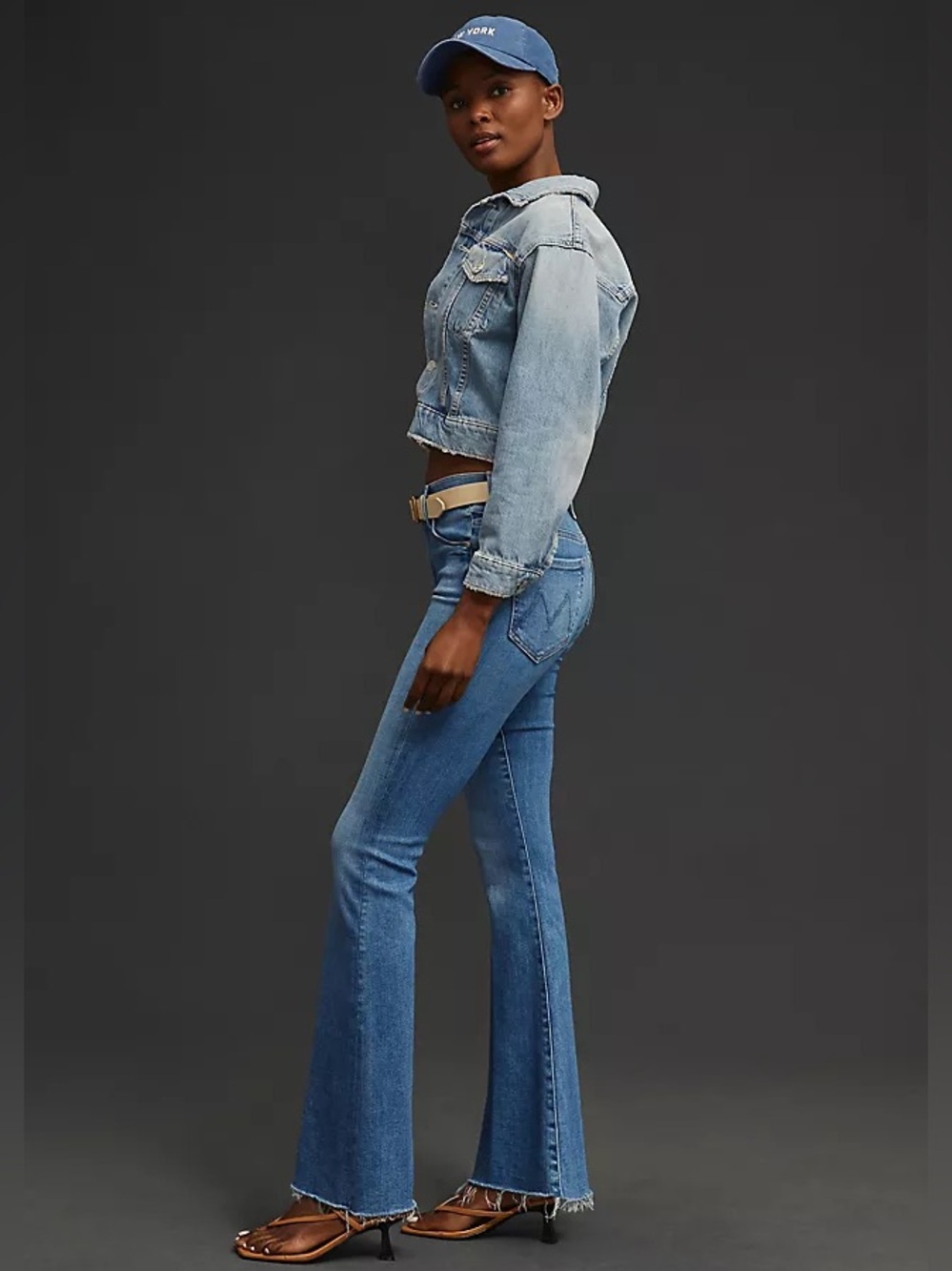 MOTHER The Weekender Fray High-Rise Flare Jeans Hop On Hop Off 24